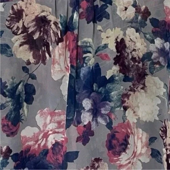 Bellatrix Women's Blouse Size Medium Top Long Sleeves Floral Bow Semi-Sheer - Picture 5 of 6